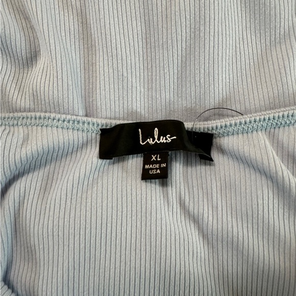 Lulus Loving Los Angeles Light Blue Ribbed Halter Mini Dress Size XL NWT - Picture 17 of 17